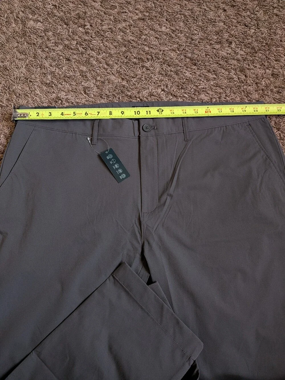 NWT J.Crew Dark Grey Tech Slim Fit Performance Pants Men's 40x32